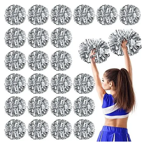 Yunsailing Cheerleading Pom Poms – Silver