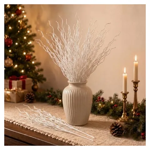 Yunsailing Curly Willow Branches – White