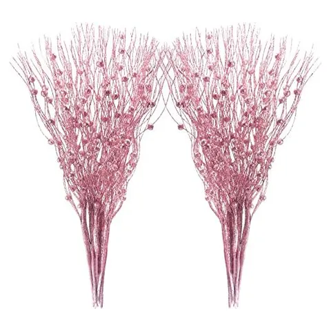 Yunsailing Christmas Picks & Berry Stems – Pink