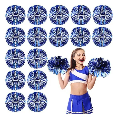 Yunsailing Cheerleading Pom Poms – Blue and Silver