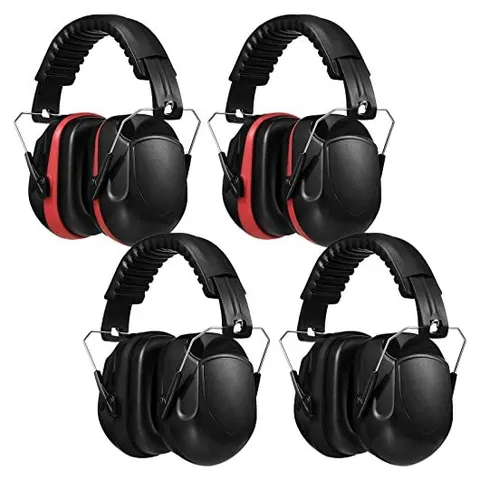 Yunsailing Foldable Noise-Reduction Earmuffs – Red and Black
