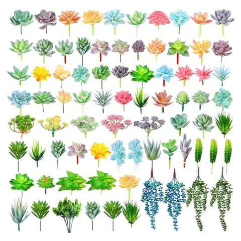 Yunsailing Mini Artificial Succulents – Colorful