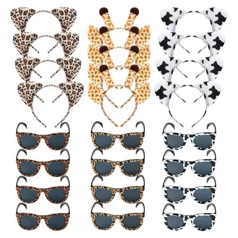 Yunsailing Themed Party Headbands – Cheetahs, Cows and Giraffes Style
