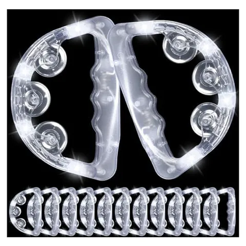 Yunsailing LED Light-Up Tambourines – White Light