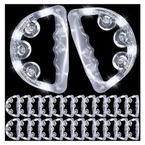 Yunsailing LED Light-Up Tambourines – White