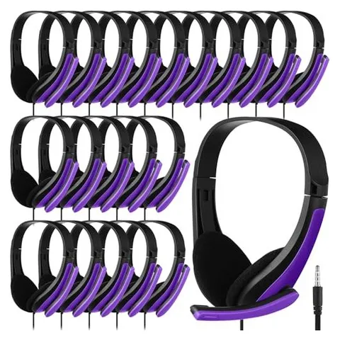 Yunsailing Classroom Headphones with Mic – Purple