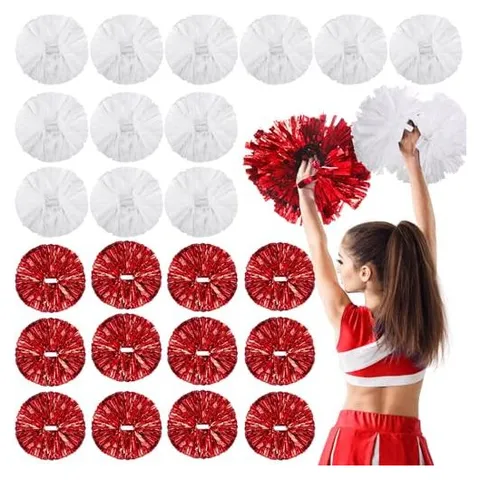 Yunsailing Cheerleading Pom Poms – Red,white