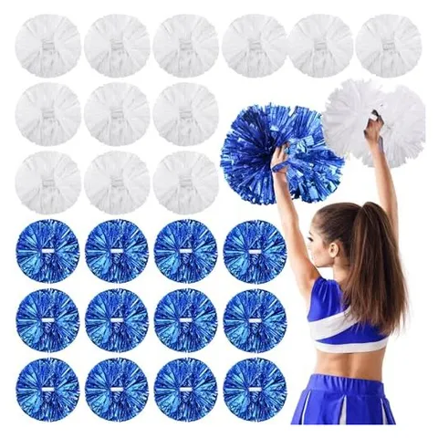 Yunsailing Cheerleading Pom Poms – Blue,white