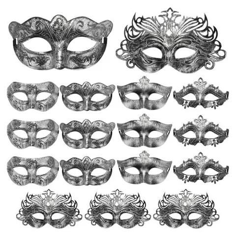 Yunsailing Venetian Masquerade Masks – Silver