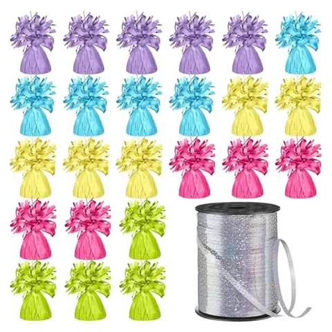 Yunsailing Balloon Weights with Ribbon – Macaron Colors