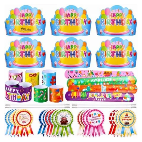 Yunsailing Birthday Crowns & Headbands – Blue Style