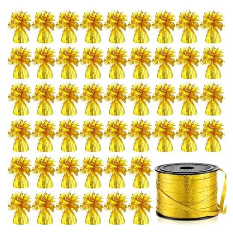 Yunsailing Balloon Weights with Ribbon – Gold